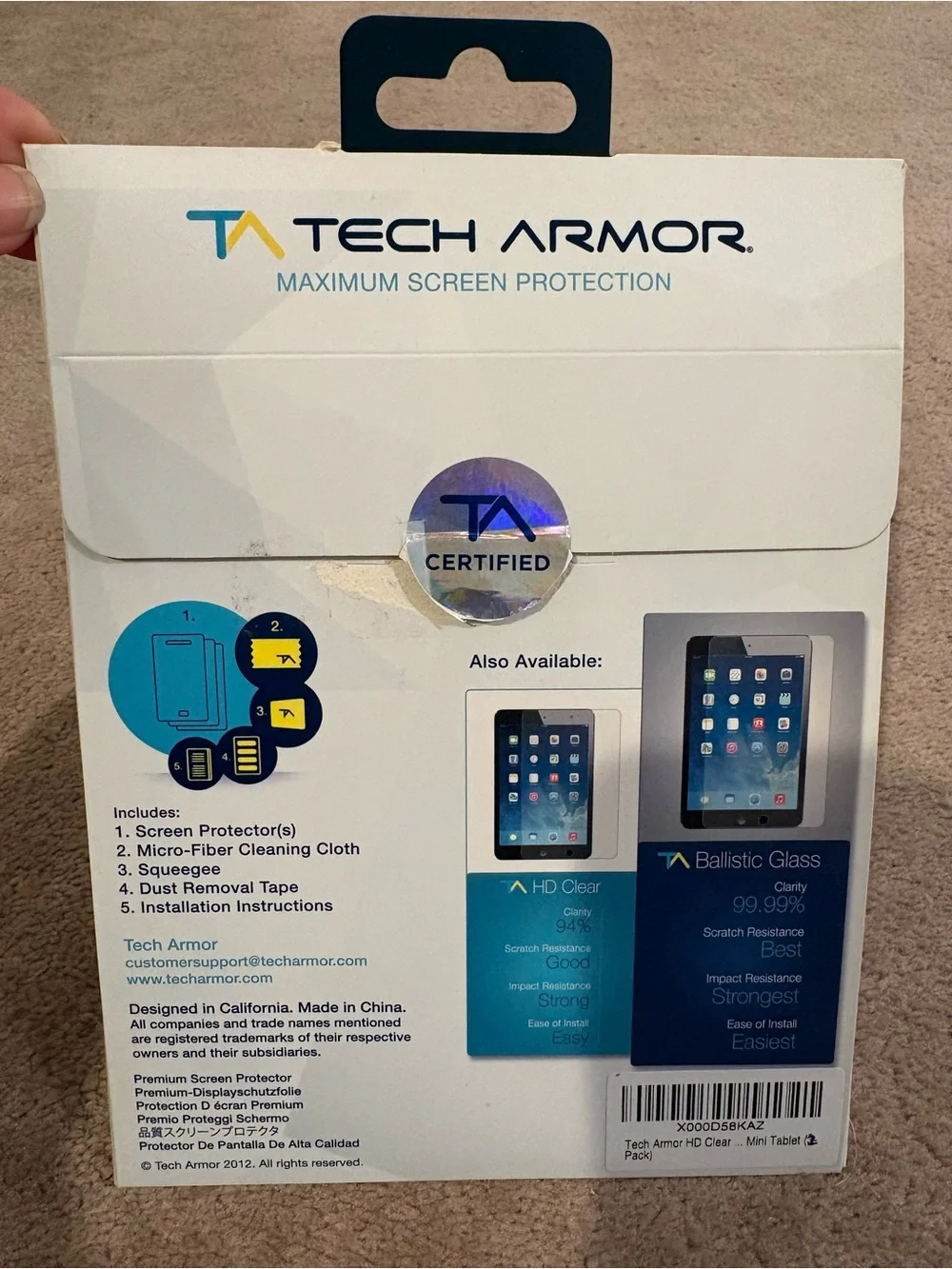 Tech Armor clear screen